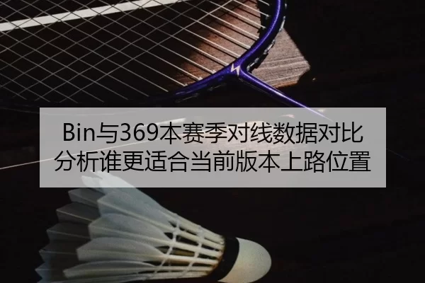 Bin与369本赛季对线数据对比分析谁更适合当前版本上路位置